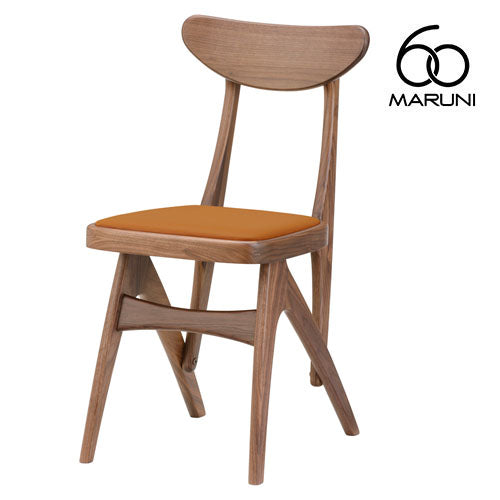Maruni 60 maruni60 Maruni Rokumaru Walnut Frame Delta Chair Dining Chair Chair Wooden Chair Stylish Cute Zelacoat Vinyl Leather