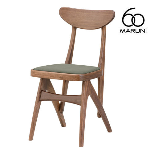 Maruni 60 Maruni 60 Walnut Frame Delta Chair Dining Chair Chair Wooden Chair Stylish Cute Fabric M-02