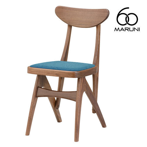 Maruni 60 Maruni 60 Walnut Frame Delta Chair Dining Chair Chair Wooden Chair Stylish Cute Fabric M-02