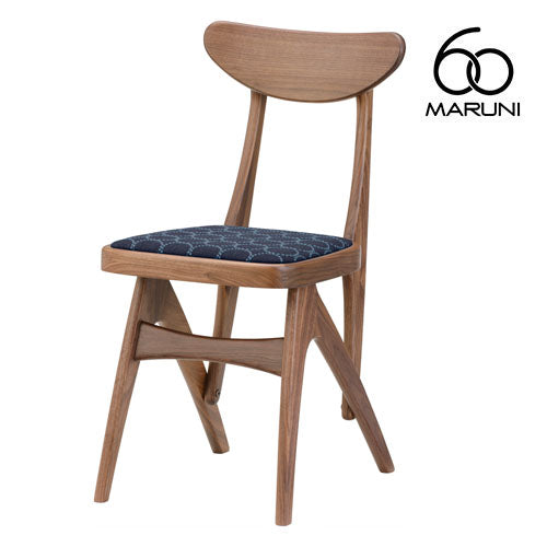 Maruni 60 Maruni 60 Walnut Frame Delta Chair Dining Chair Stylish Fabric M-06 Mina Perhonen