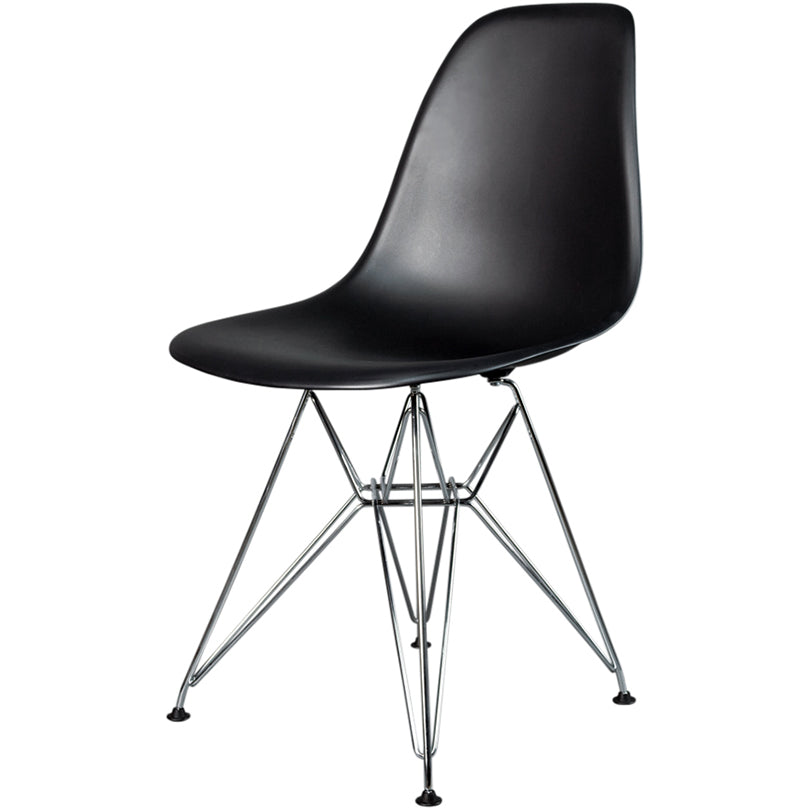 EAMES イームズ プラスティックシェルサイドチェア トリバレントクローム ワイヤーベース ブラック Herman Miller ハーマンミラー