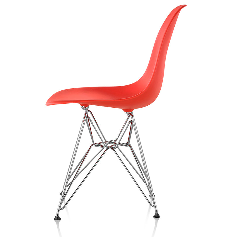 EAMES イームズ プラスティックシェルサイドチェア トリバレントクローム ワイヤーベース レッド Herman Miller ハーマンミラー