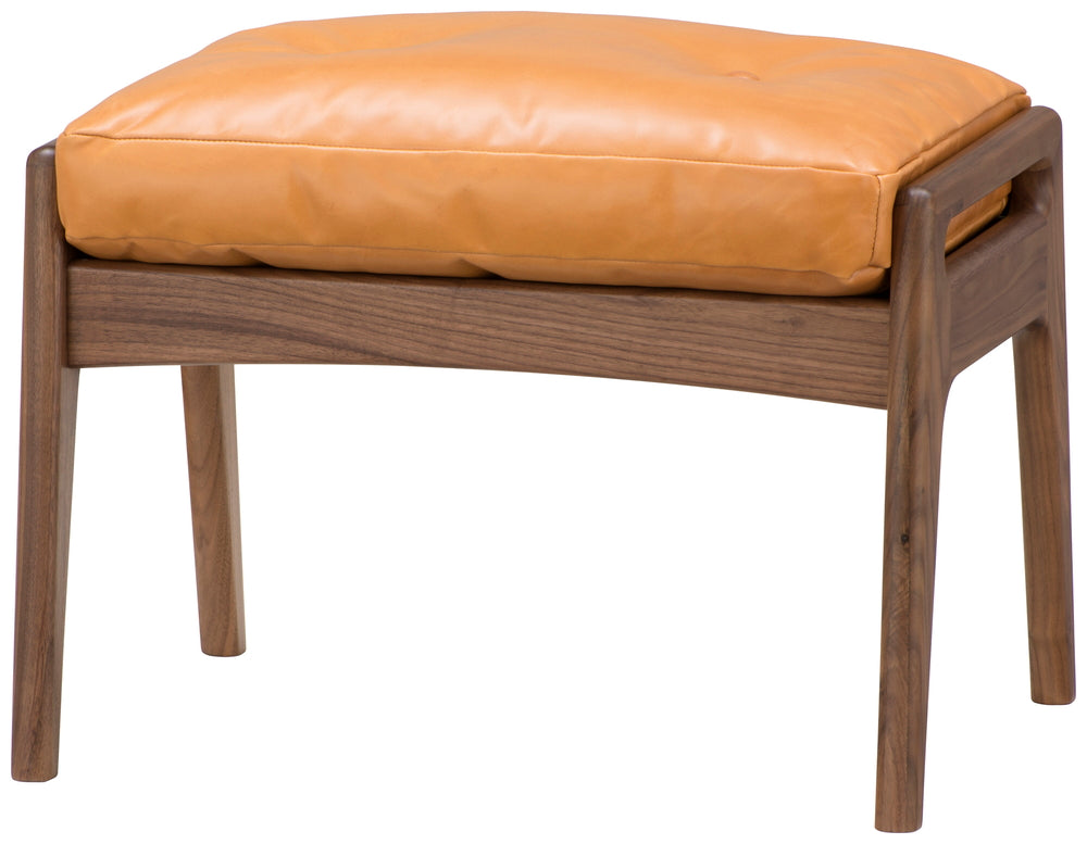 Maruni 60+ maruni60+ Maruni Rokumaru Plus Walnut Frame Ottoman Sofa Stylish Oil Leather L-01