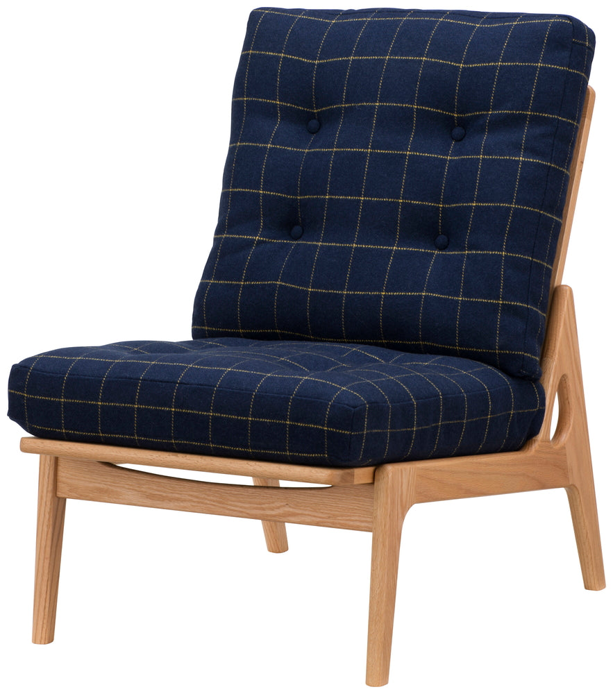 Maruni60 Oak frame, armless, high back, armless chair, 1 seater, single sofa, fabric, M-02