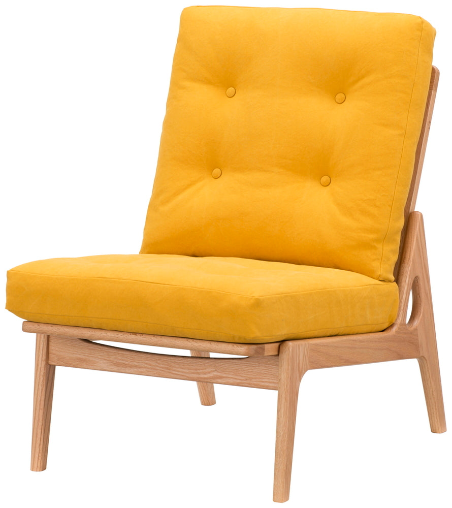 Maruni60 Oak frame, armless, high back, armless chair, 1 seater, single sofa, fabric, M-02