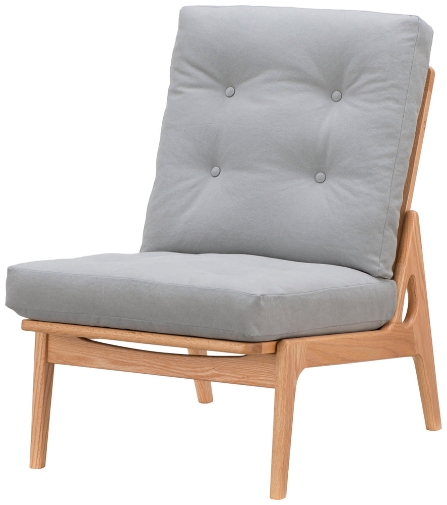 Maruni60 Oak frame, armless, high back, armless chair, 1 seater, single sofa, fabric, M-02