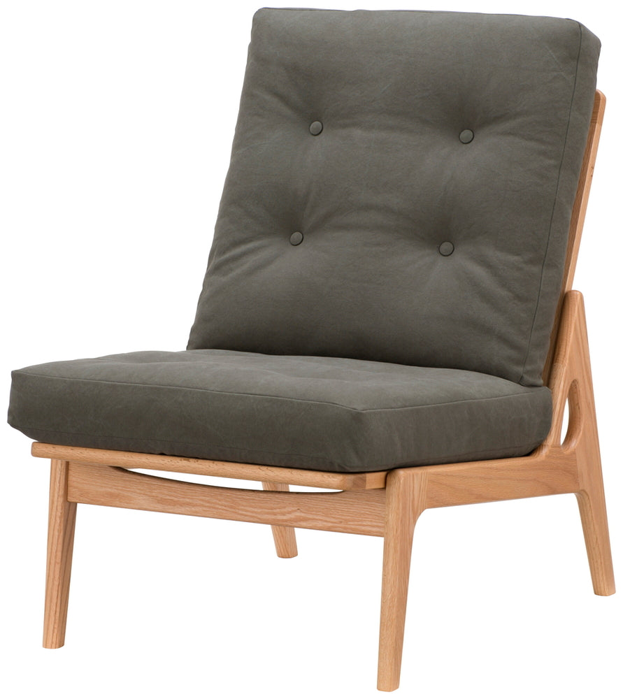 Maruni60 Oak frame, armless, high back, armless chair, 1 seater, single sofa, fabric, M-02
