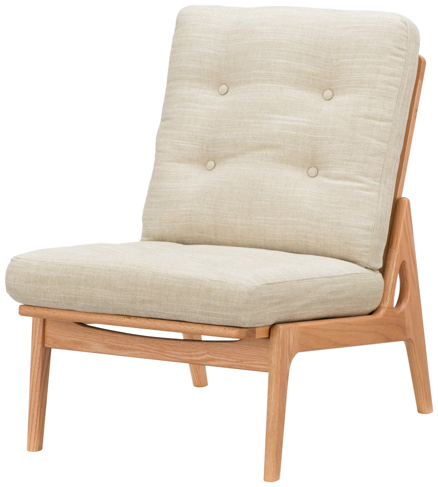 Maruni60 Oak frame, armless, high back, armless chair, 1 seater, single sofa, fabric, M-02
