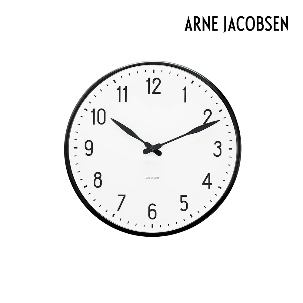 ARNE JACOBSEN Wall Clock Station Wall Clock Wall Clock Clock Stylish Cute Scandinavian Black