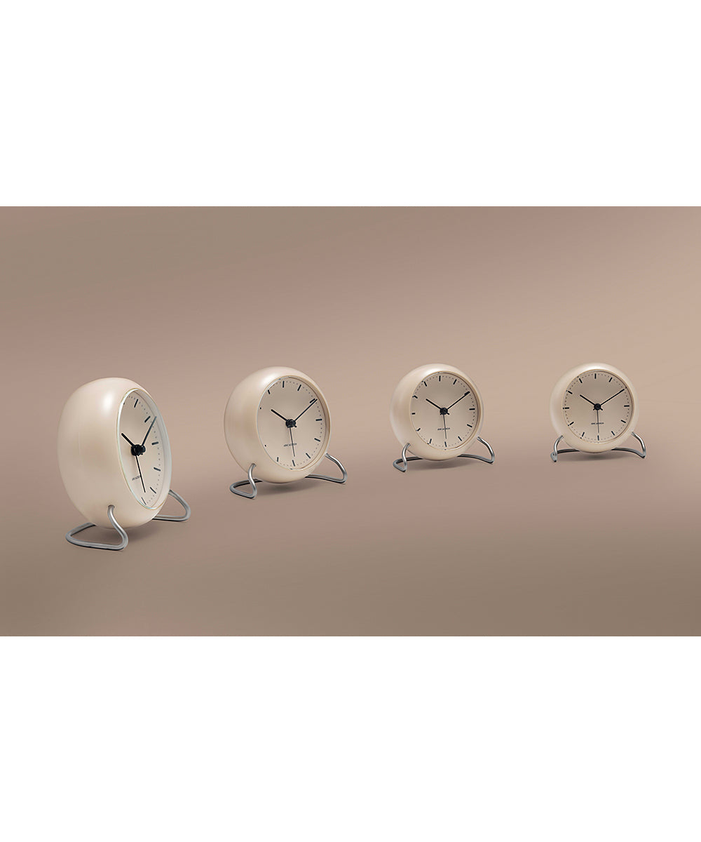 ARNE JACOBSEN TABLE CLOCK CITY HALL SANDY BEIGE 43693 Table clock, table clock, clock, stylish, cute, Nordic, sandy beige