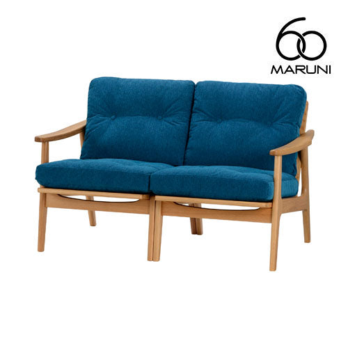 Maruni60 Maruni60 Oak Frame Chair 2 Seater Sofa 2 Seater Love Sofa Stylish Cute Fabric M-02
