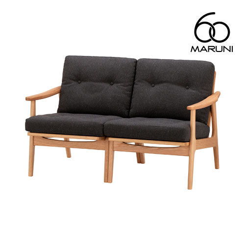 Maruni60 Maruni60 Oak Frame Chair 2 Seater Sofa 2 Seater Love Sofa Stylish Cute Fabric M-01