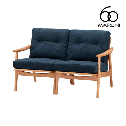 Maruni60 Maruni60 Oak Frame Chair 2 Seater Sofa 2 Seater Love Sofa Stylish Cute Fabric M-01