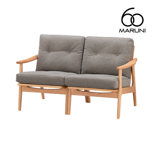 Maruni60 Maruni60 Oak Frame Chair 2 Seater Sofa 2 Seater Love Sofa Stylish Cute Fabric M-01