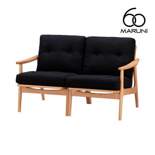 Maruni60 Maruni60 Oak Frame Chair 2 Seater Sofa 2 Seater Love Sofa Stylish Cute Fabric M-02