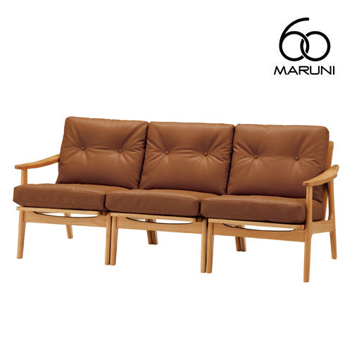 Maruni 60 Maruni 60 Oak Frame Chair 3 Seater Sofa 3 Seater Triple Sofa Stylish Cute Zeracoat Vinyl Leather