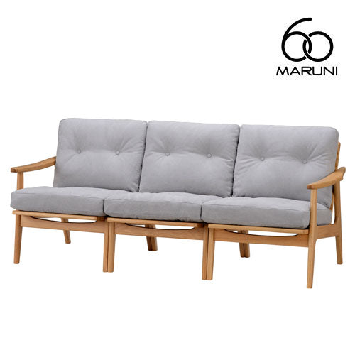 Maruni60 Maruni60 Oak Frame Chair 3 Seater Sofa 3 Seater Triple Sofa Stylish Cute Fabric M-02