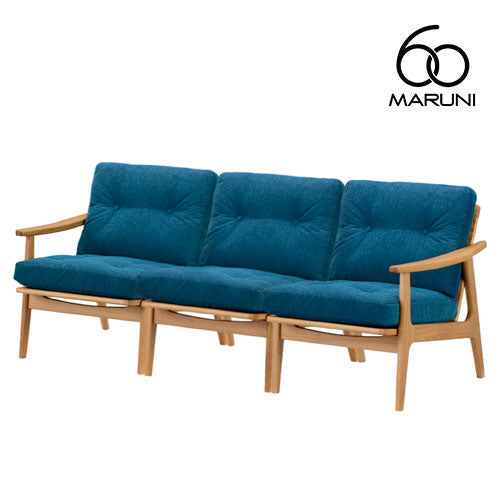 Maruni60 Maruni60 Oak Frame Chair 3 Seater Sofa 3 Seater Triple Sofa Stylish Cute Fabric M-02