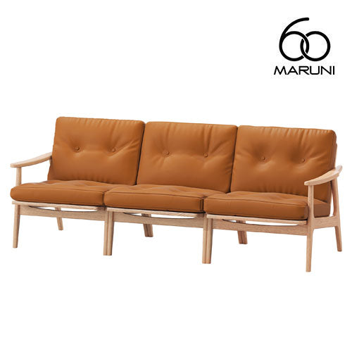 Maruni 60 Maruni 60 Oak Frame Chair Wide 3 Seater Sofa 3 Seater Triple Sofa Stylish Cute Zeracoat Vinyl Leather