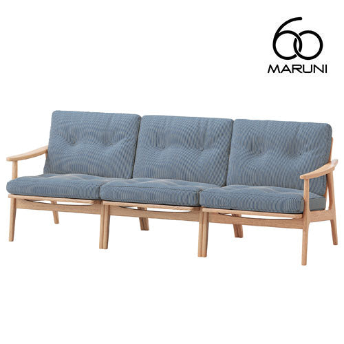 Maruni60 Maruni60 Oak Frame Chair Wide 3 Seater Sofa 3 Seater Triple Sofa Stylish Cute Fabric M-01