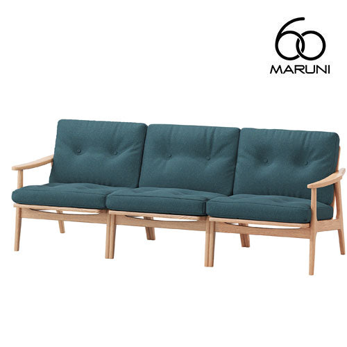 Maruni60 Maruni60 Oak Frame Chair Wide 3 Seater Sofa 3 Seater Triple Sofa Stylish Cute Fabric M-01