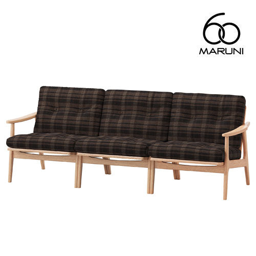 Maruni60 Maruni60 Oak Frame Chair Wide 3 Seater Sofa 3 Seater Triple Sofa Stylish Cute Fabric M-01