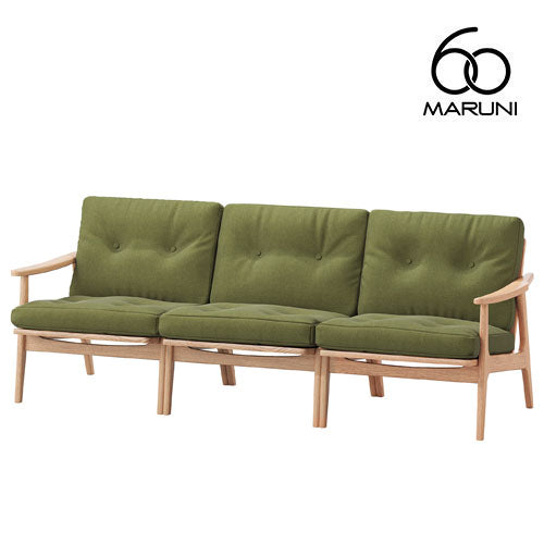Maruni60 Maruni60 Oak Frame Chair Wide 3 Seater Sofa 3 Seater Triple Sofa Stylish Cute Fabric M-03