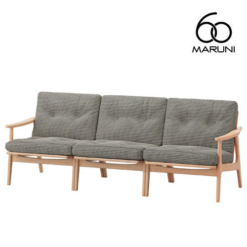 Maruni60 Maruni60 Oak Frame Chair Wide 3 Seater Sofa 3 Seater Triple Sofa Stylish Cute Fabric M-04