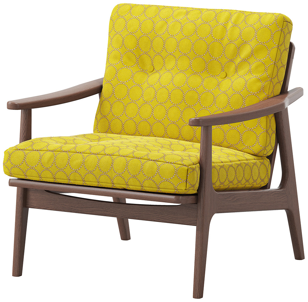 Maruni 60+ maruni60+ Maruni Rokumaru Plus Walnut Frame Wide 1 Seater 1 Seater Sofa Fabric M-06 Sofa Mina Perhonen dop-tambourine