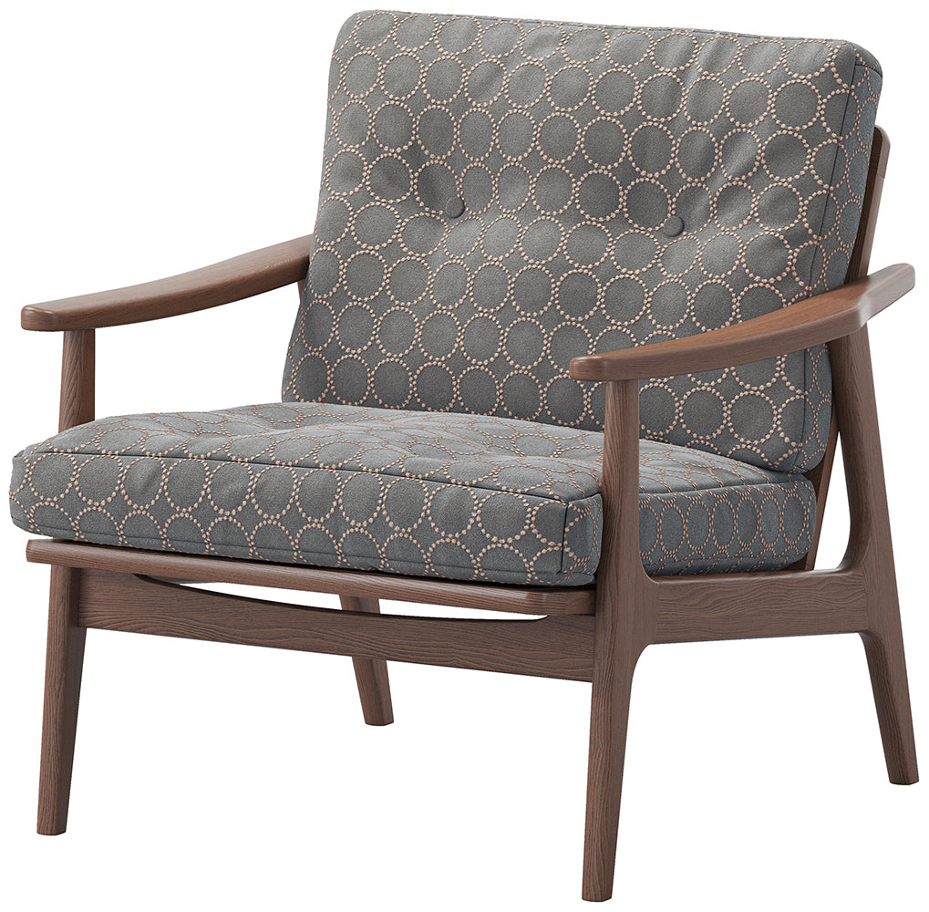 Maruni 60+ maruni60+ Maruni Rokumaru Plus Walnut Frame Wide 1 Seater 1 Seater Sofa Fabric M-06 Sofa Mina Perhonen dop-tambourine