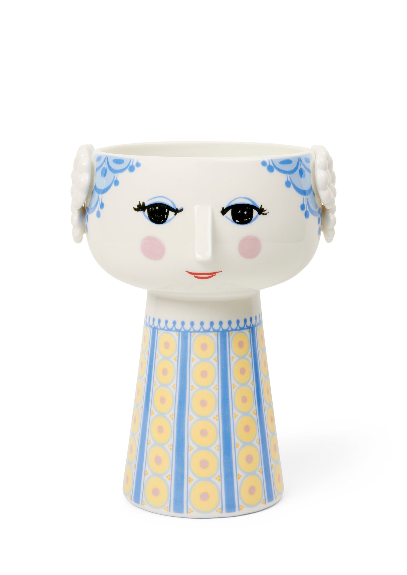 BJORN WIINBLAD ビヨンヴィンブラッド EVA エヴァ フラワーベース H18.5cm ライトブルー 北欧 デンマーク 花器 花瓶 磁器 インテリア
