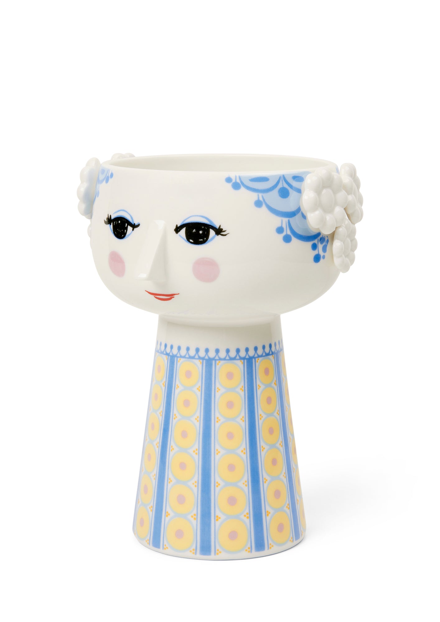BJORN WIINBLAD ビヨンヴィンブラッド EVA エヴァ フラワーベース H18.5cm ライトブルー 北欧 デンマーク 花器 花瓶 磁器 インテリア