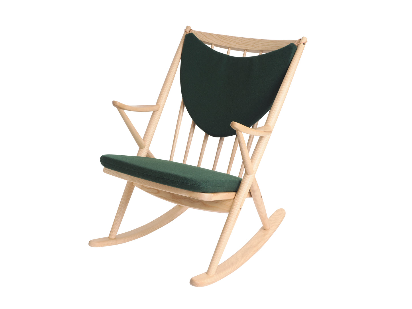 greenholt FRANK's ROCKING rocking chair with cushion, natural, Nordic, Denmark