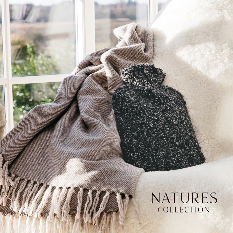 NATURES COLLECTIONネイチャーズ コレクションHot Water Bottle Sheepskin ホットウォーターボトル シープスキン 湯たんぽ ホワイト 北欧