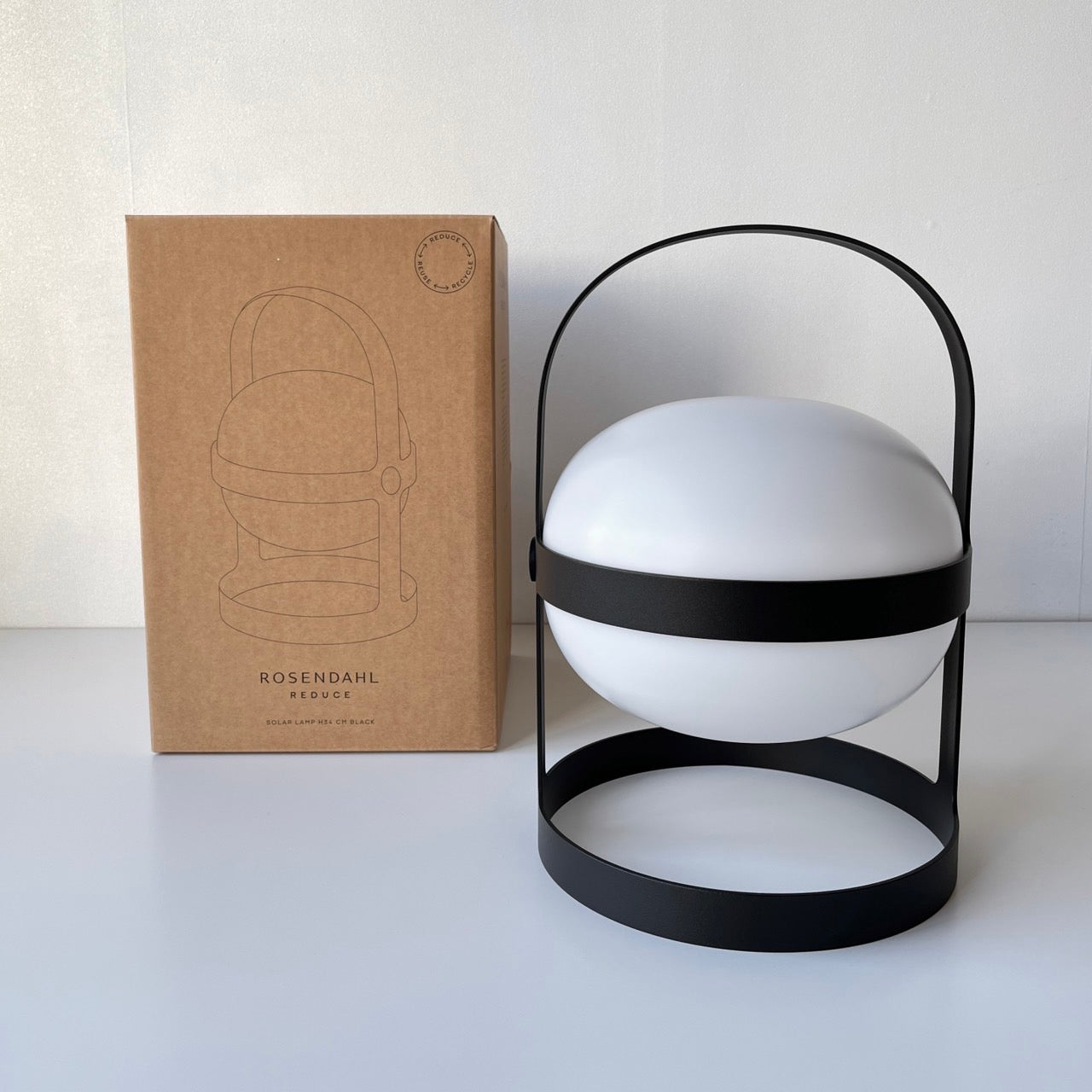 Rosendahl Spot Solar Black H34cm ROSENDAHL COPENHAGEN SOFT SPOT Lantern Outdoor Lighting Scandinavian Interior Stylish