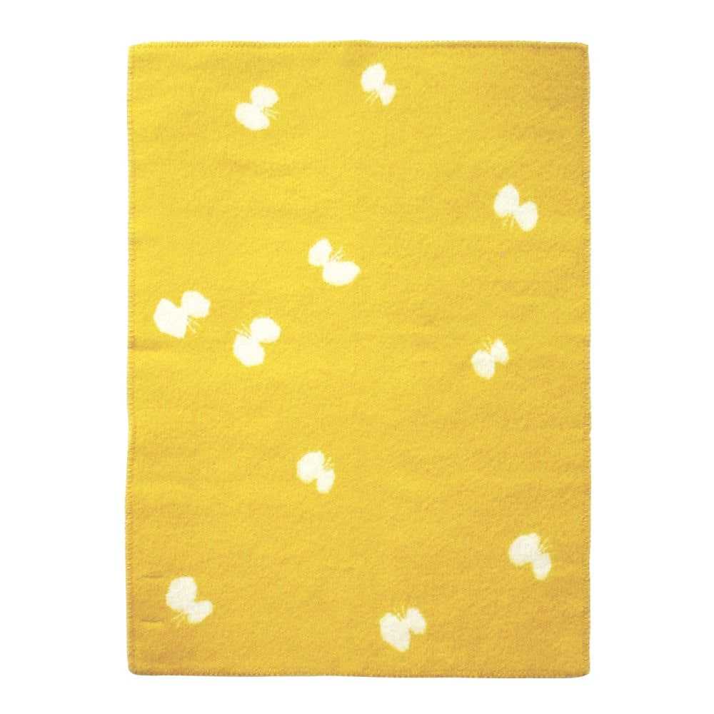 KLIPPAN Authentic Wool Mini Blanket CHOUCHO birds in the snow Lap Blanket Mina Perhonen Cute Stylish Nordic