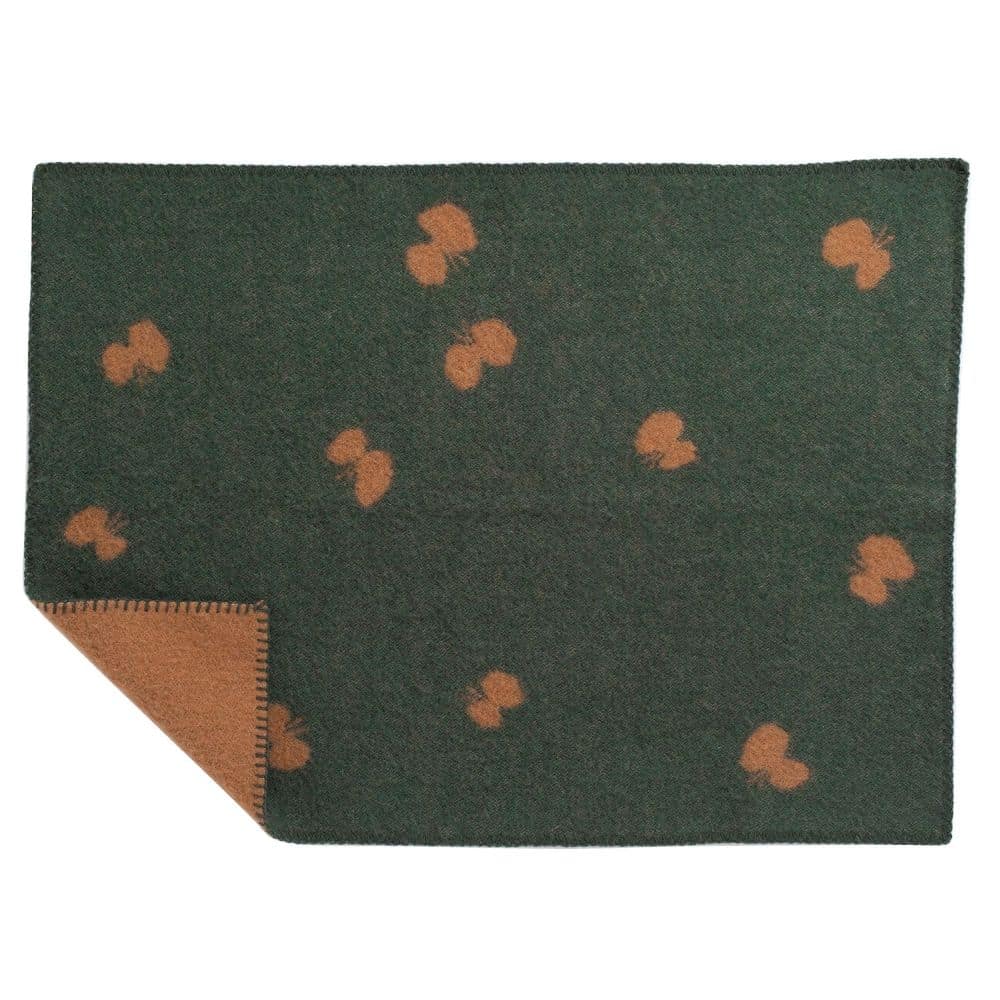KLIPPAN Authentic Wool Mini Blanket CHOUCHO birds in the snow Lap Blanket Mina Perhonen Cute Stylish Nordic