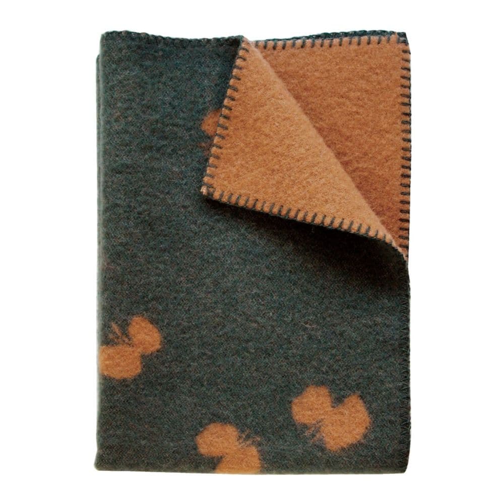 KLIPPAN Authentic Wool Mini Blanket CHOUCHO birds in the snow Lap Blanket Mina Perhonen Cute Stylish Nordic