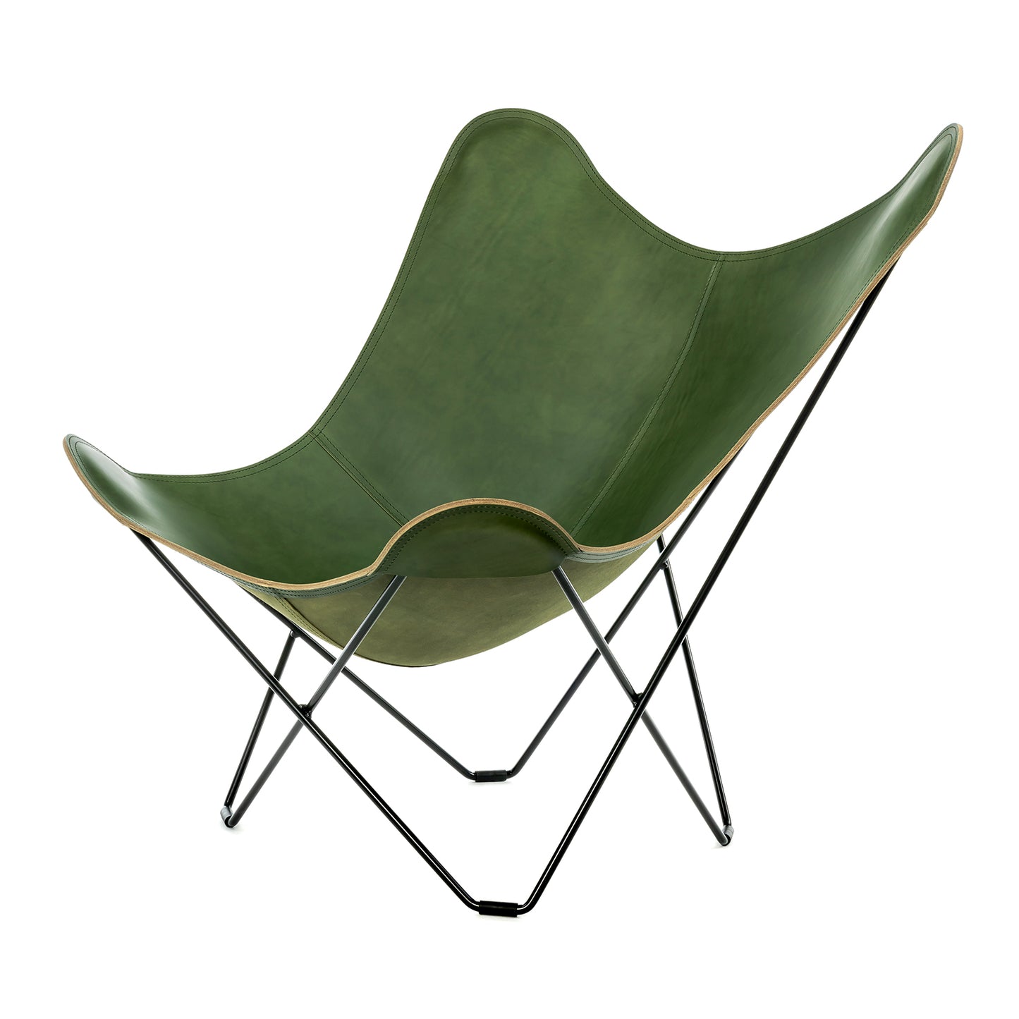 CUERO BUTTERFLY CHAIR PAMPA MARIPOSA GREEN BKF Butterfly Chair Pampa Mariposa Green Scandinavian Leather Personal Chair
