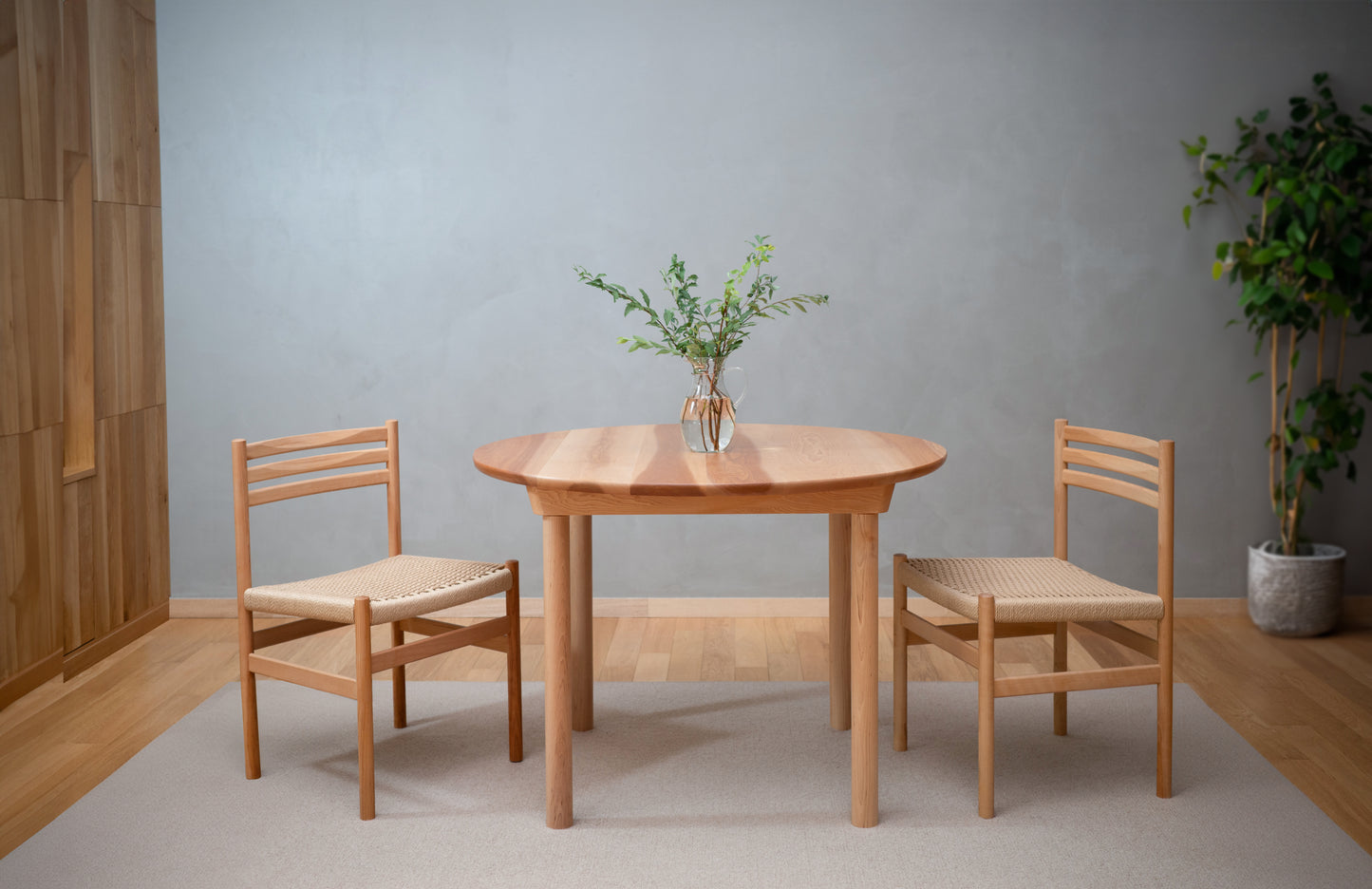 oak village オークヴィレッジ Egretチェア イーグレット 木製椅子 ペーパーコード 国産アサダ ナチュラル クラフト