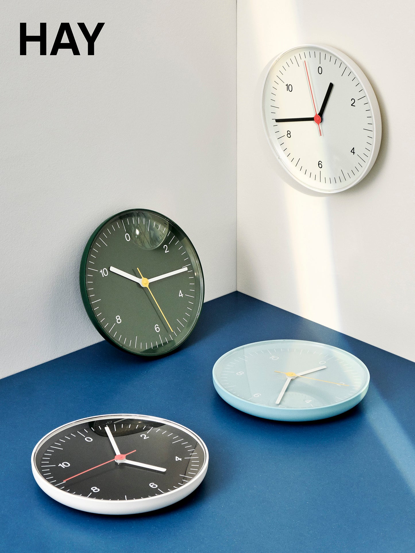 HAY WALL CLOCK Wall Clock Wall Clock Clock Stylish Cute Scandinavian Jasper Morrison Blue White Black Green