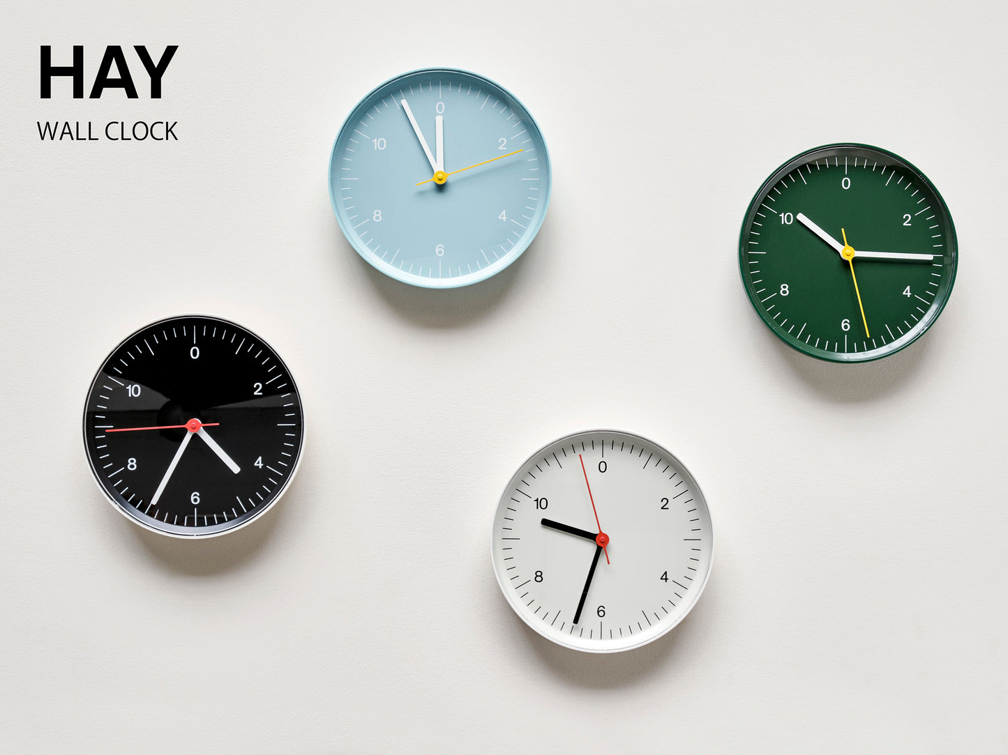HAY WALL CLOCK Wall Clock Wall Clock Clock Stylish Cute Scandinavian Jasper Morrison Blue White Black Green