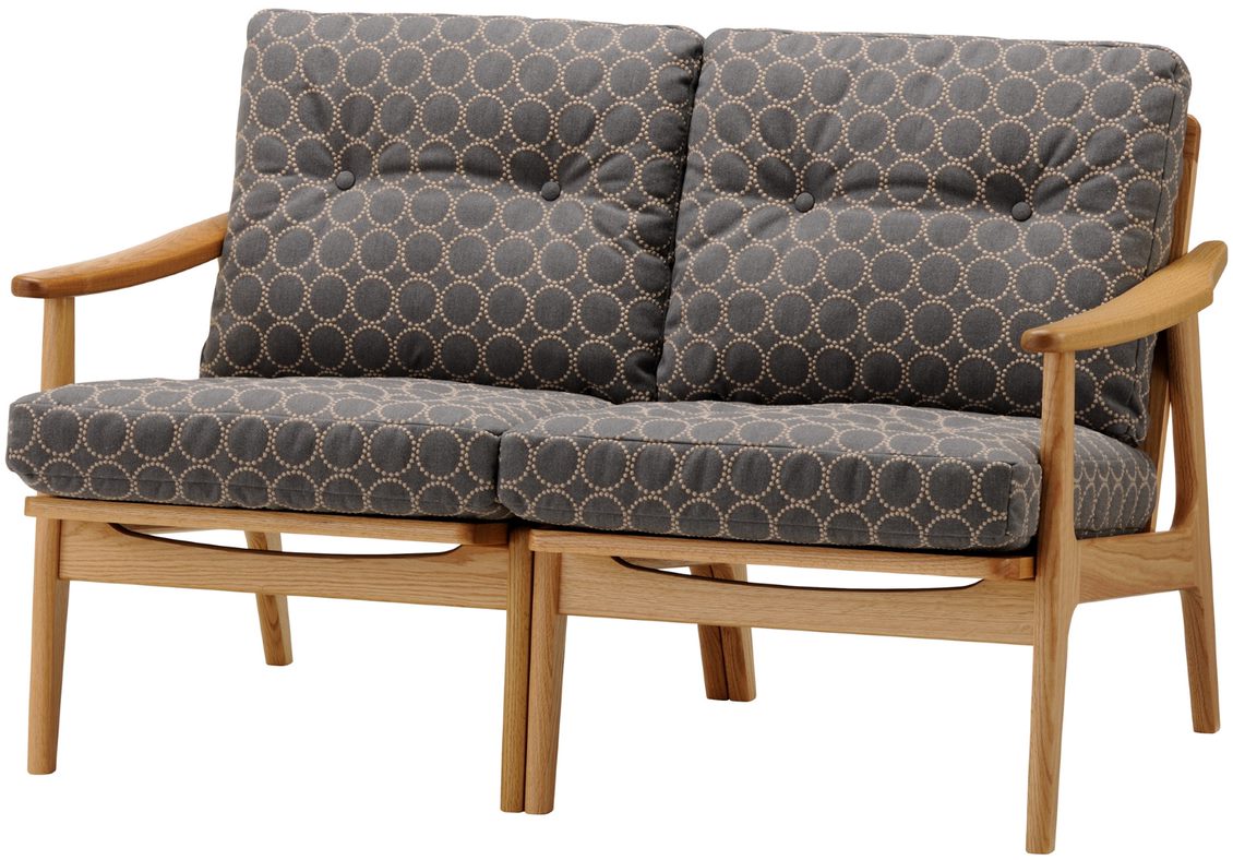 Maruni60 Maruni 60 Oak Frame Chair 2 Seater Sofa 2 Seater Love Sofa Stylish Cute Fabric Mina Perhonen Tambourine M-06