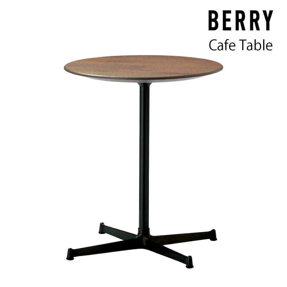 Cafe table, diameter 60, height 70, oak grain veneer (with knots), AB, steel, dining table, for one person, for two people, coffee table, living room table, wooden, natural, Nordic, legs, single leg, table top, cafe style