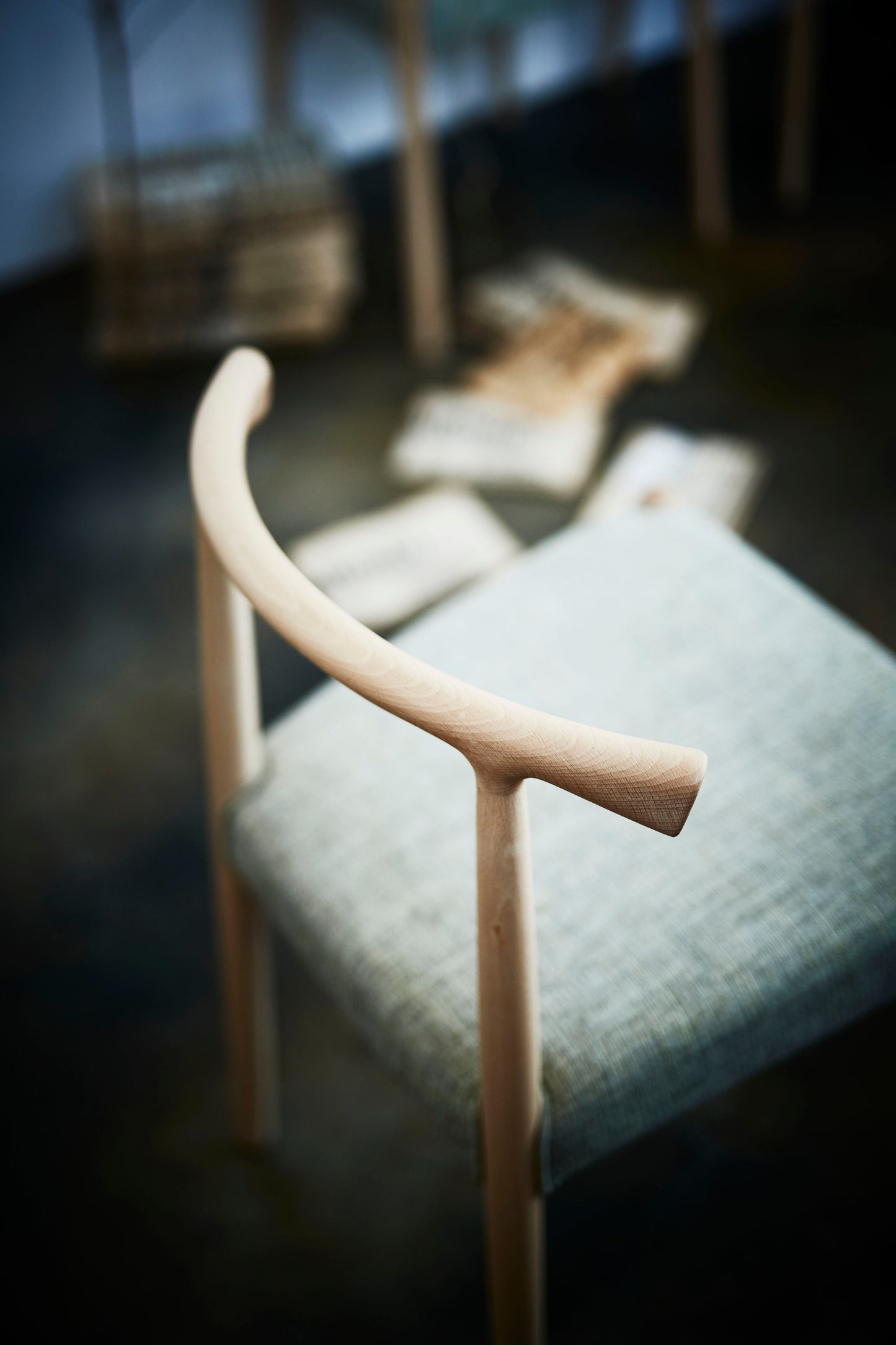 Akita Mokko Dining Chair Windsor Chair No. 500 Beech Wood Walnut Color Cafe Chair Wooden Chair Bentwood Furniture