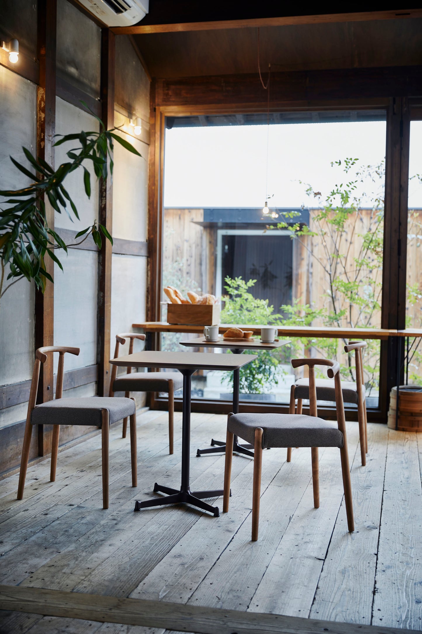 Akita Mokko Dining Chair Windsor Chair No. 500 Beech Wood Walnut Color Cafe Chair Wooden Chair Bentwood Furniture