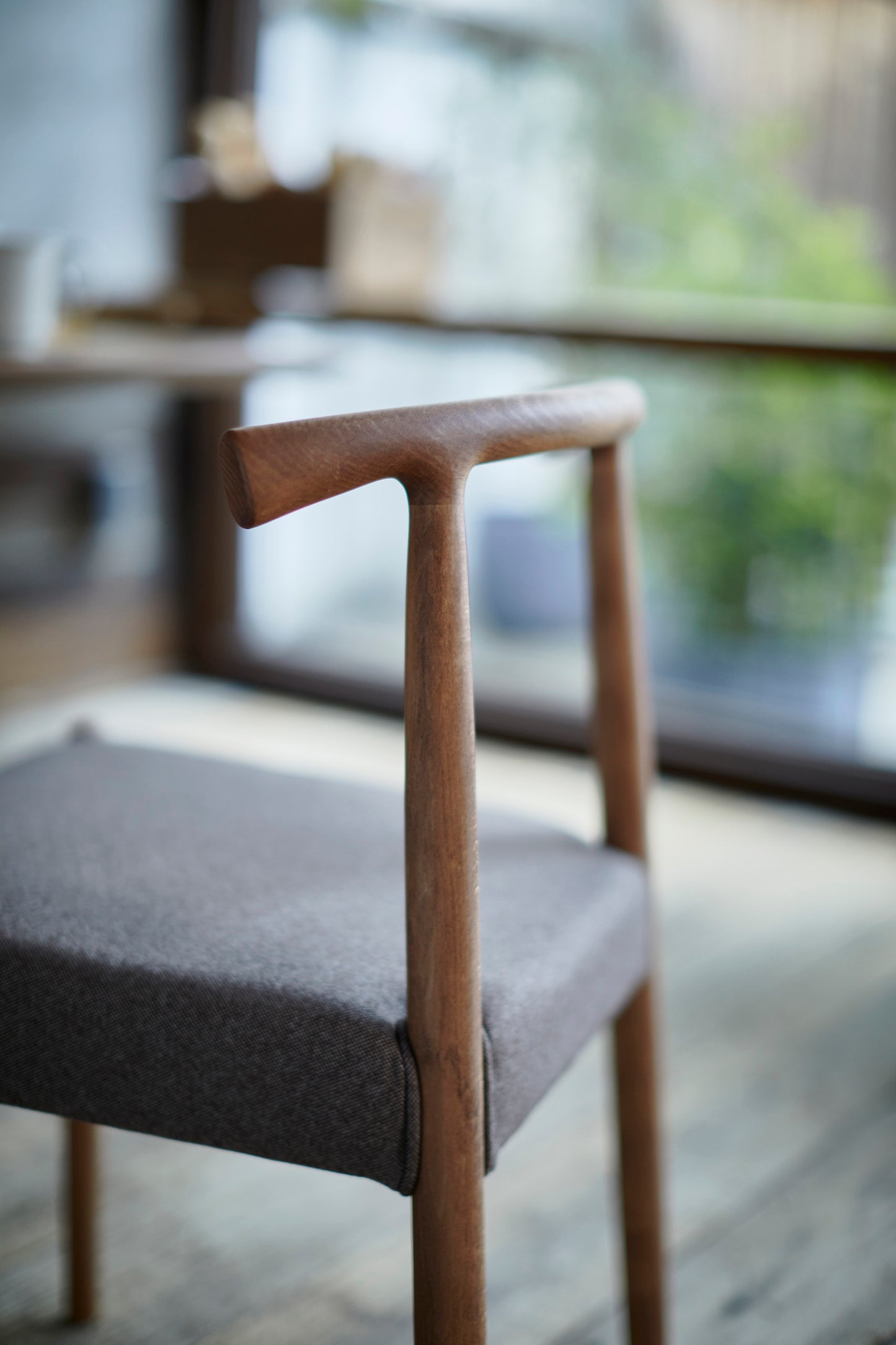 Akita Mokko Dining Chair Windsor Chair No. 500 Beech Wood Walnut Color Cafe Chair Wooden Chair Bentwood Furniture
