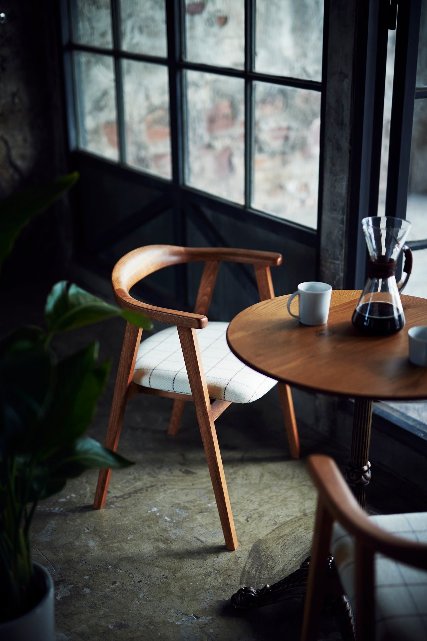 Akita Mokko Dining Chair Windsor Chair No. 500 Beech Wood Walnut Color Cafe Chair Wooden Chair Bentwood Furniture