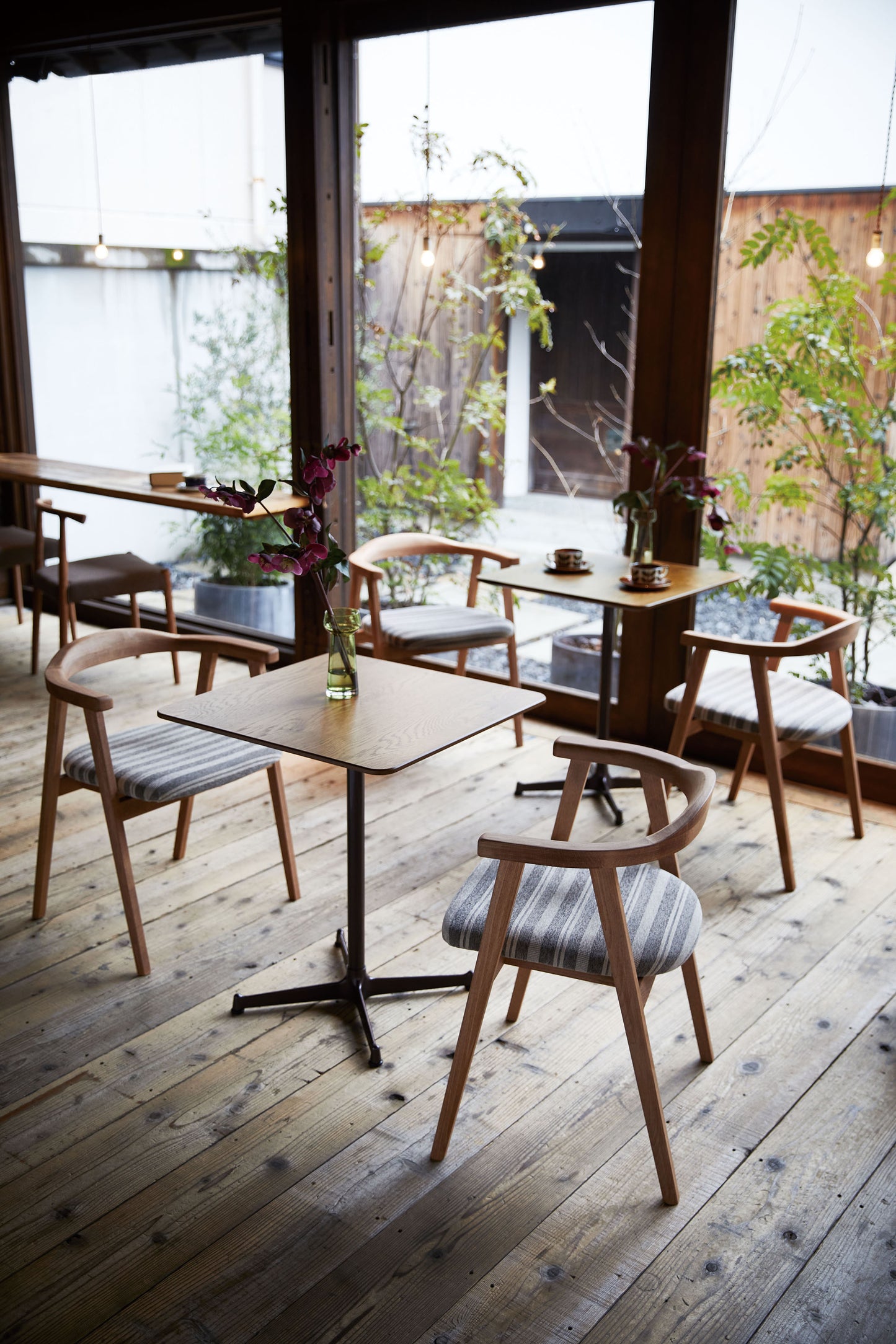 Akita Mokko Dining Chair Windsor Chair No. 500 Beech Wood Walnut Color Cafe Chair Wooden Chair Bentwood Furniture
