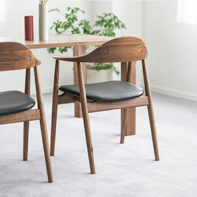 Akita Mokko Dining Chair Windsor Chair No. 500 Beech Wood Walnut Color Cafe Chair Wooden Chair Bentwood Furniture
